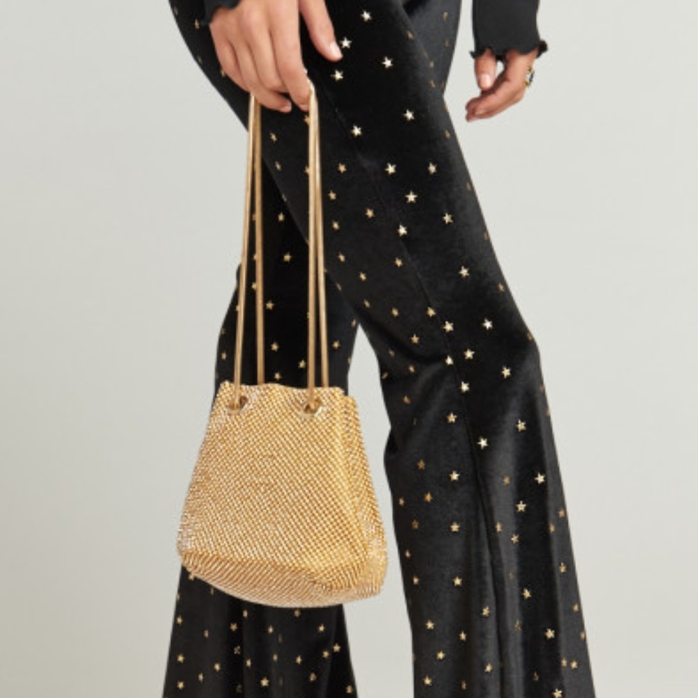 Gold Rhinestone Bucket Bag - Picture 2 of 8